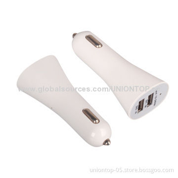 5V1A/5V2.1A Dual USB Car Charger Suitable for Different Brands of Mobile Phone